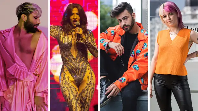 Conchita Wuest, Dana Internacional, Agoney y Alba Recge