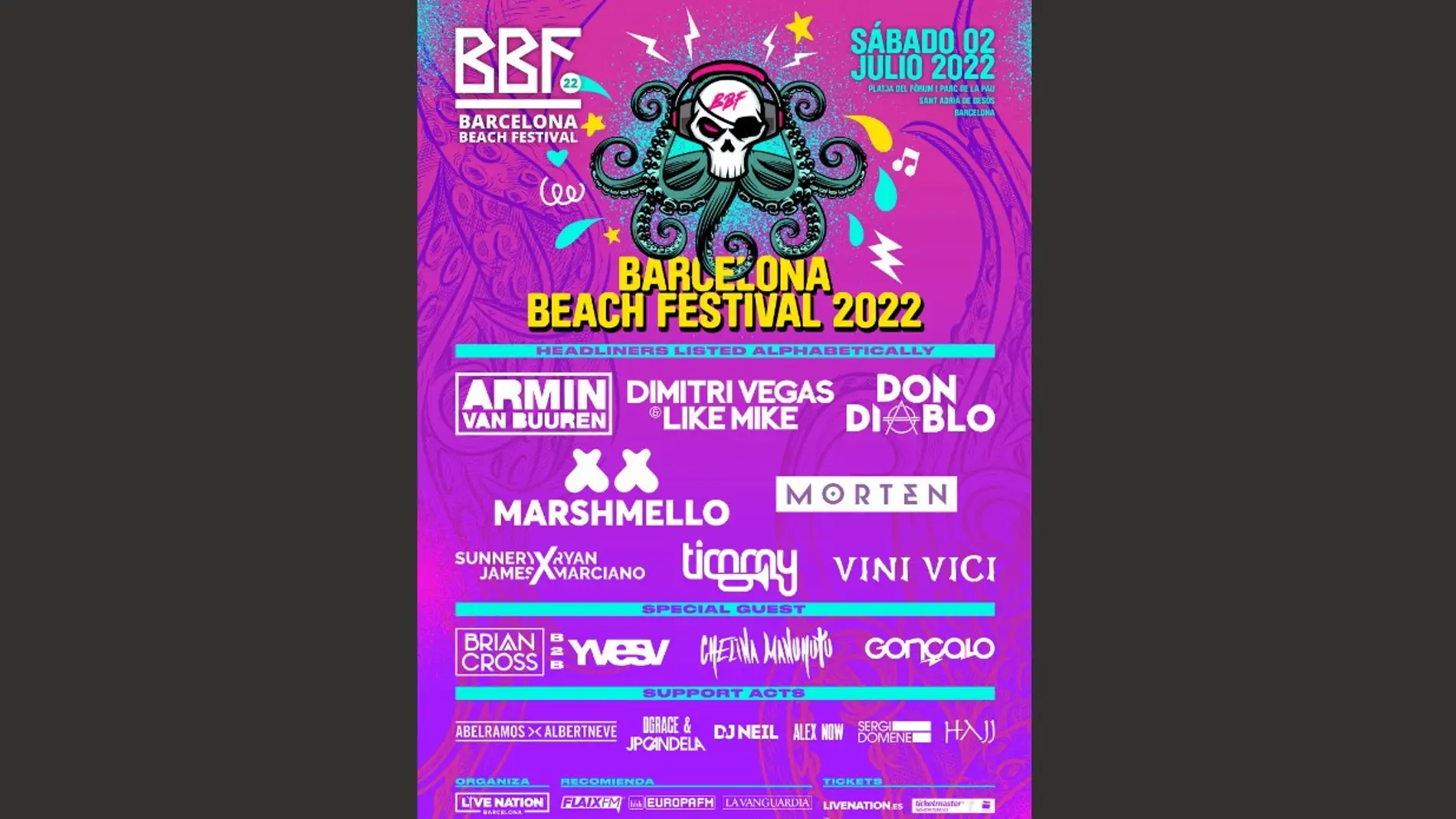 Cartel del Barcelona Beach Festival 2022