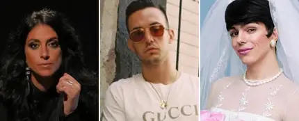 María Peláe, C. Tangana y Samantha Hudson María Peláe, C. Tangana y Samantha Hudson