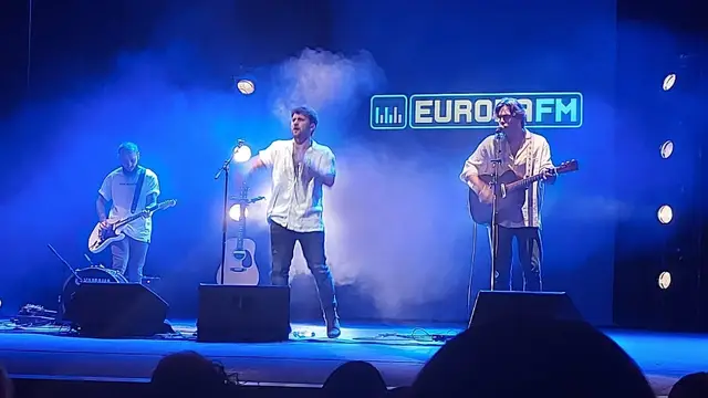 Dani Fernández, en el showcase de La Bañeza (León)