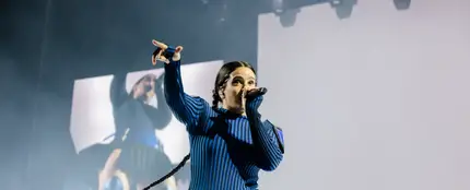 Rosalía para su concierto por el desmayo de un fan Rosalía para su concierto por el desmayo de un fan