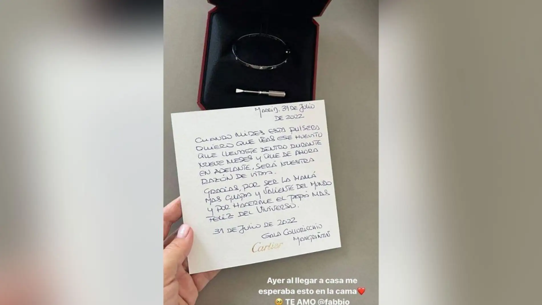 El regalo de Fabbio a Violeta valorado en más de 7.000 euros