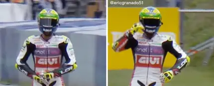 El verdadero motopapi: el motociclista celebra la victoria con el baile de 'Despechá' sobre ruedas El verdadero motopapi: el motociclista celebra la victoria con el baile de 'Despechá' sobre ruedas