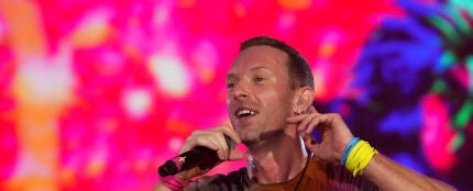 Chris Martin, durante uno de los conciertos de Coldplay de la gira Music of the Spheres
