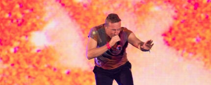 Chris Martin, durante el concierto de Coldplay en Atlanta en junio de 2022.