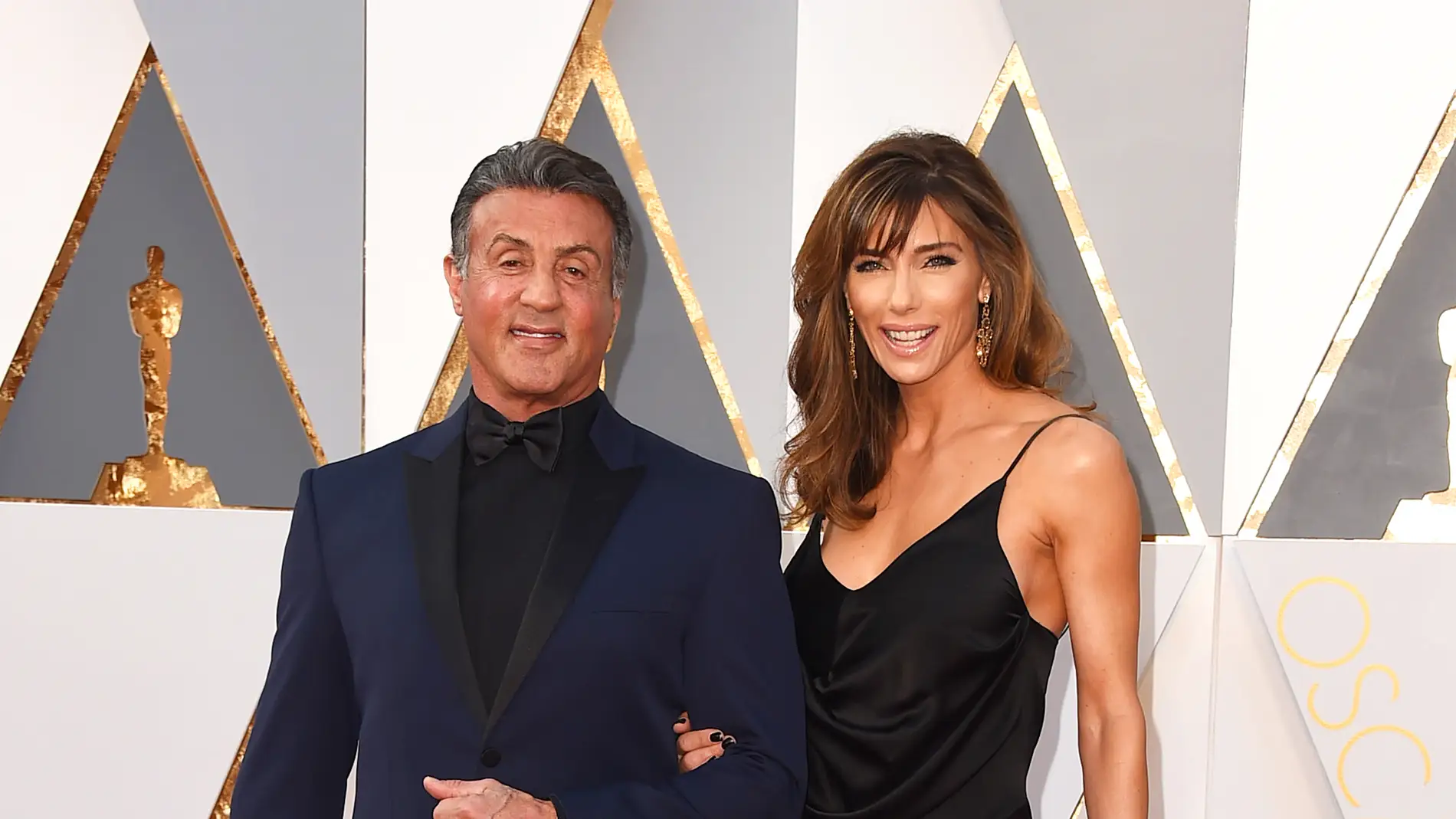 Sylvester Stallone y Jennifer Flavin, en los Oscar de 2016.