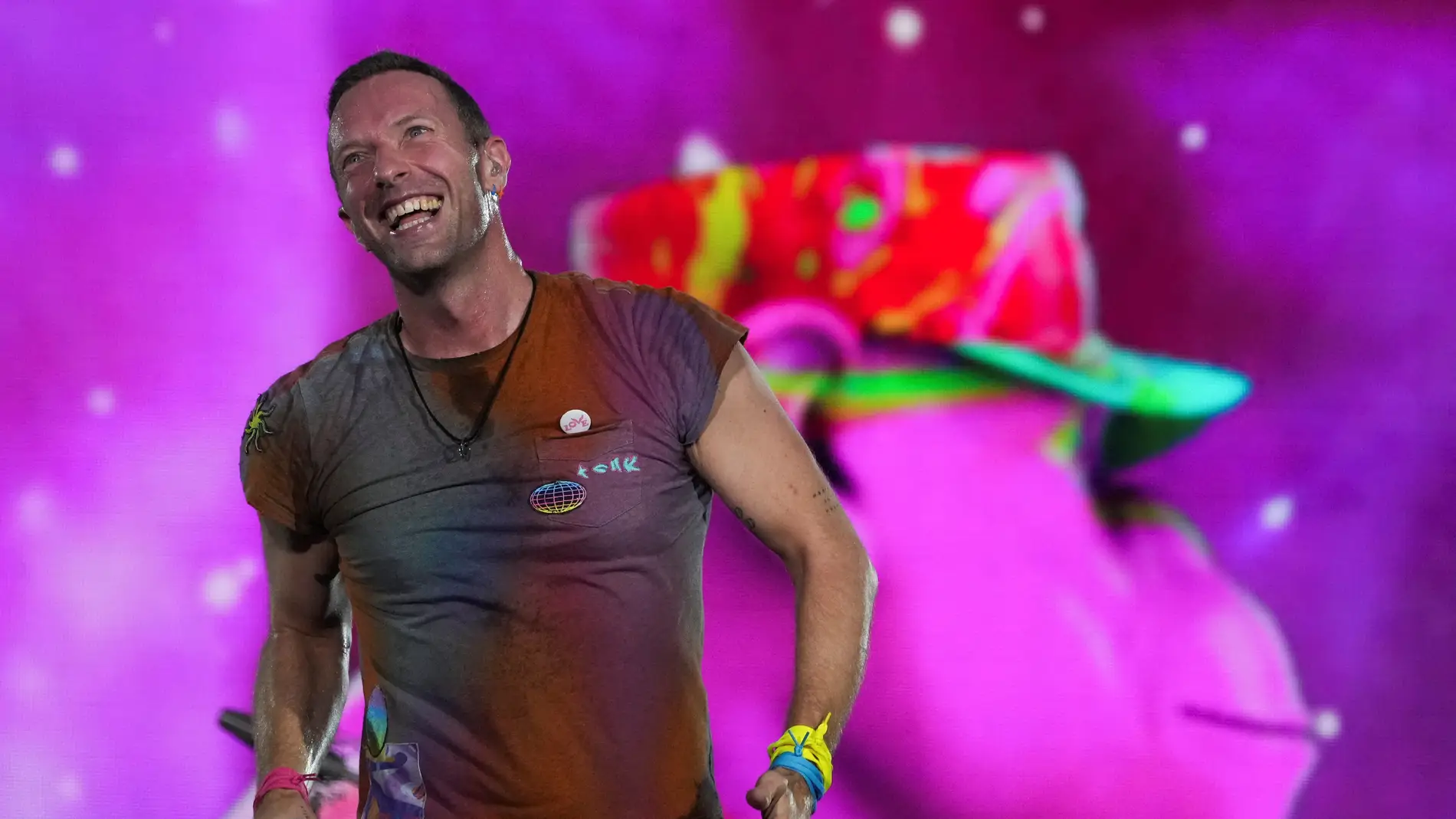 Chris Martin, durante un concierto de Coldplay
