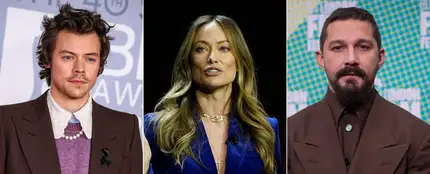 Harry Styles, Olivia Wilde y Shia Labeouf. Harry Styles, Olivia Wilde y Shia Labeouf.