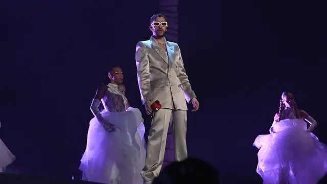 Bad Bunny, durante su actuación en los MTV Video Music Awards 2022.