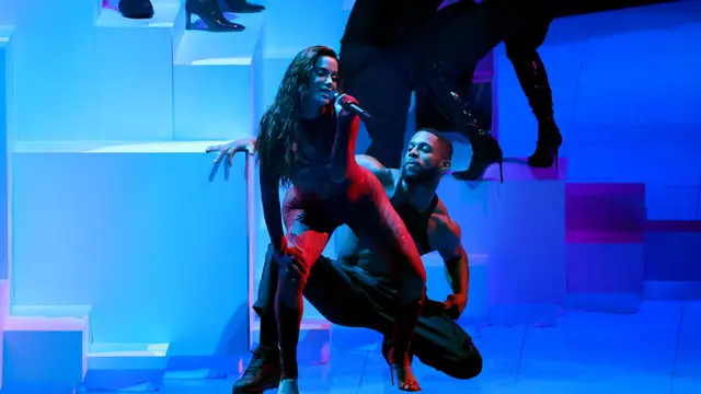 Anitta, durante su actuación de los MTV Video Music Awards.