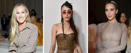 Danna Paola posa junto a Kim Kardashian y Sarah Jessica parker en el desfile de Fendi 2022 Danna Paola posa junto a Kim Kardashian y Sarah Jessica parker en el desfile de Fendi 2022