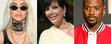 Kim Kardashian, Kris Jenner y Ray J Kim Kardashian, Kris Jenner y Ray J
