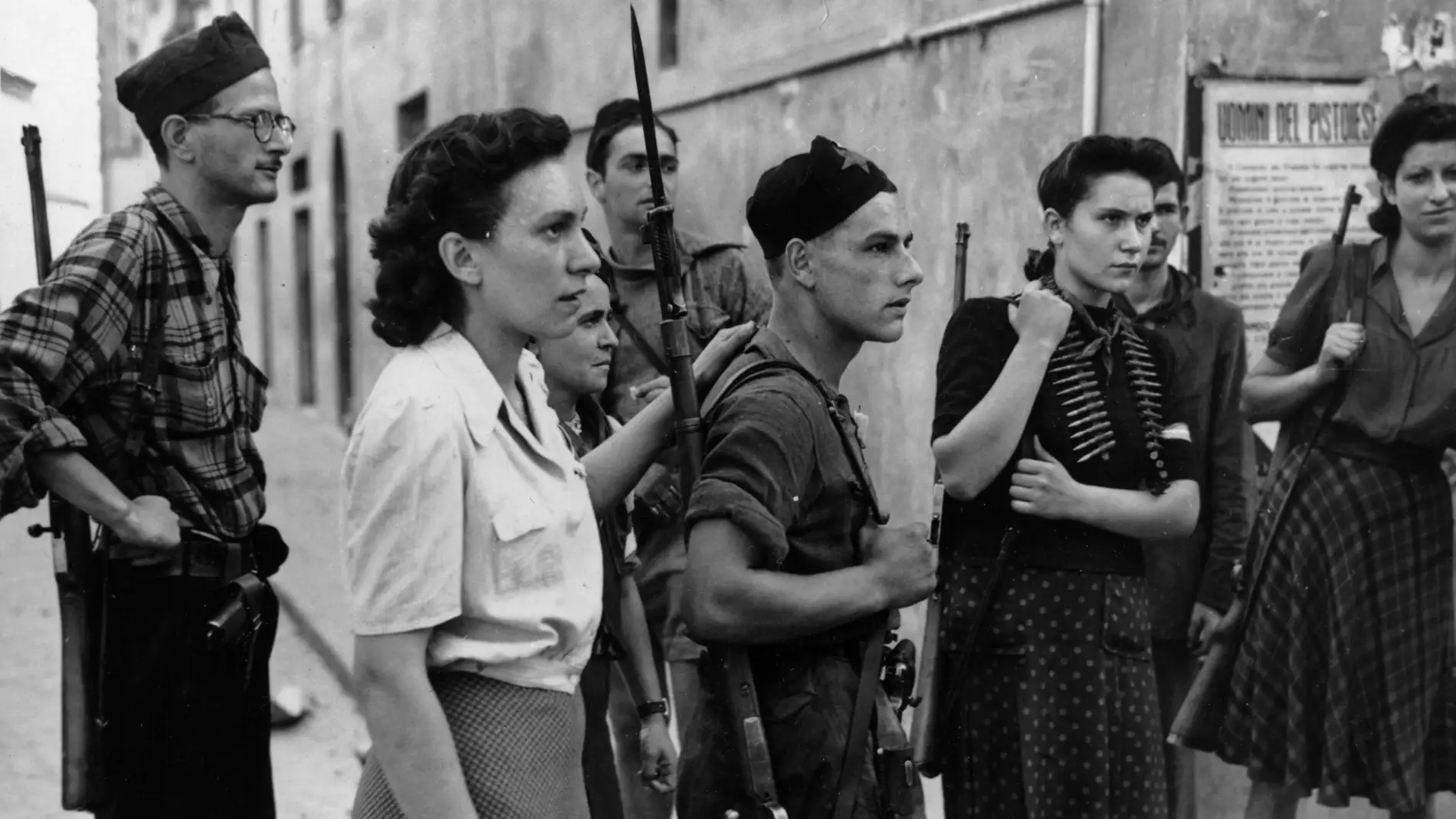 Miembros del ejercito italiano partisano en 1944