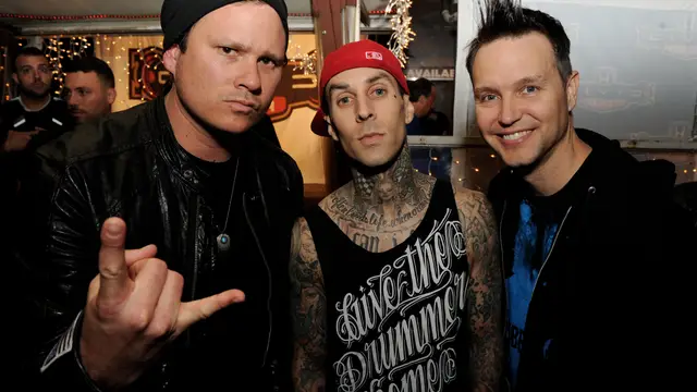Tom DeLonge, Travis Barker y Mark Hoppus, de Blink-182