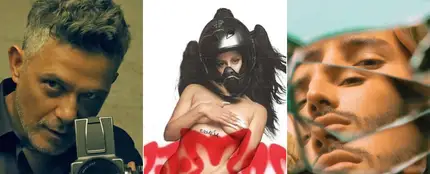Las portadas de los discos Sanz, Motomami y Dharma, nominados en los Latin Grammy 2022. Las portadas de los discos Sanz, Motomami y Dharma, nominados en los Latin Grammy 2022.