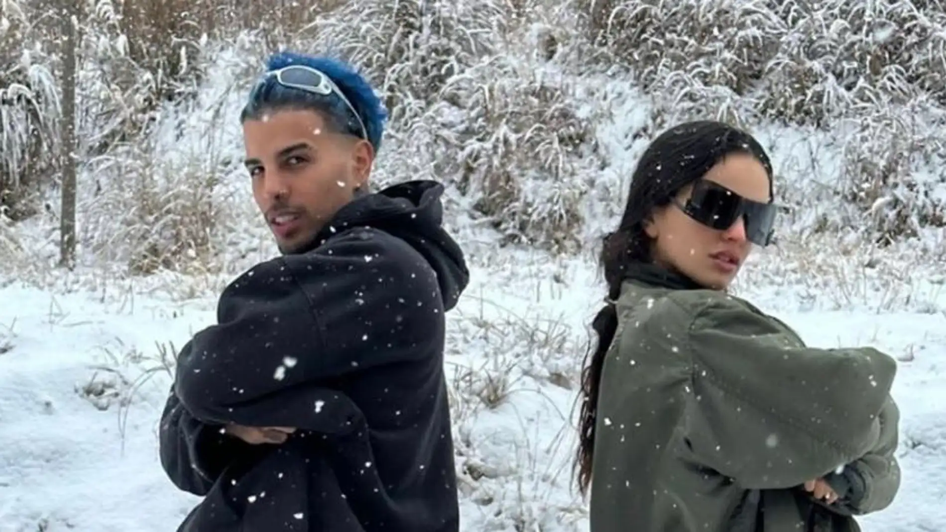 Rosalía y Rauw Alejandro hacen realidad la letra de 'Aquel Nap ZzZz' en Nochebuena