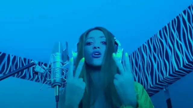 Shakira en la sesión con Bizarrap