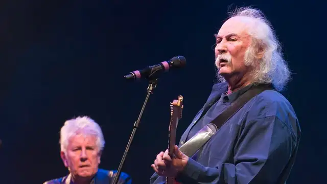La leyenda del rock David Crosby.