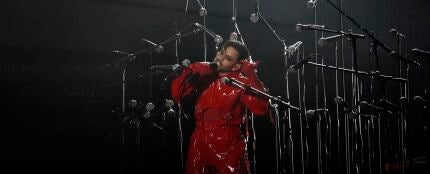 Agoney, durante su actuación en la semifinal del Benidorm Fest 2023.