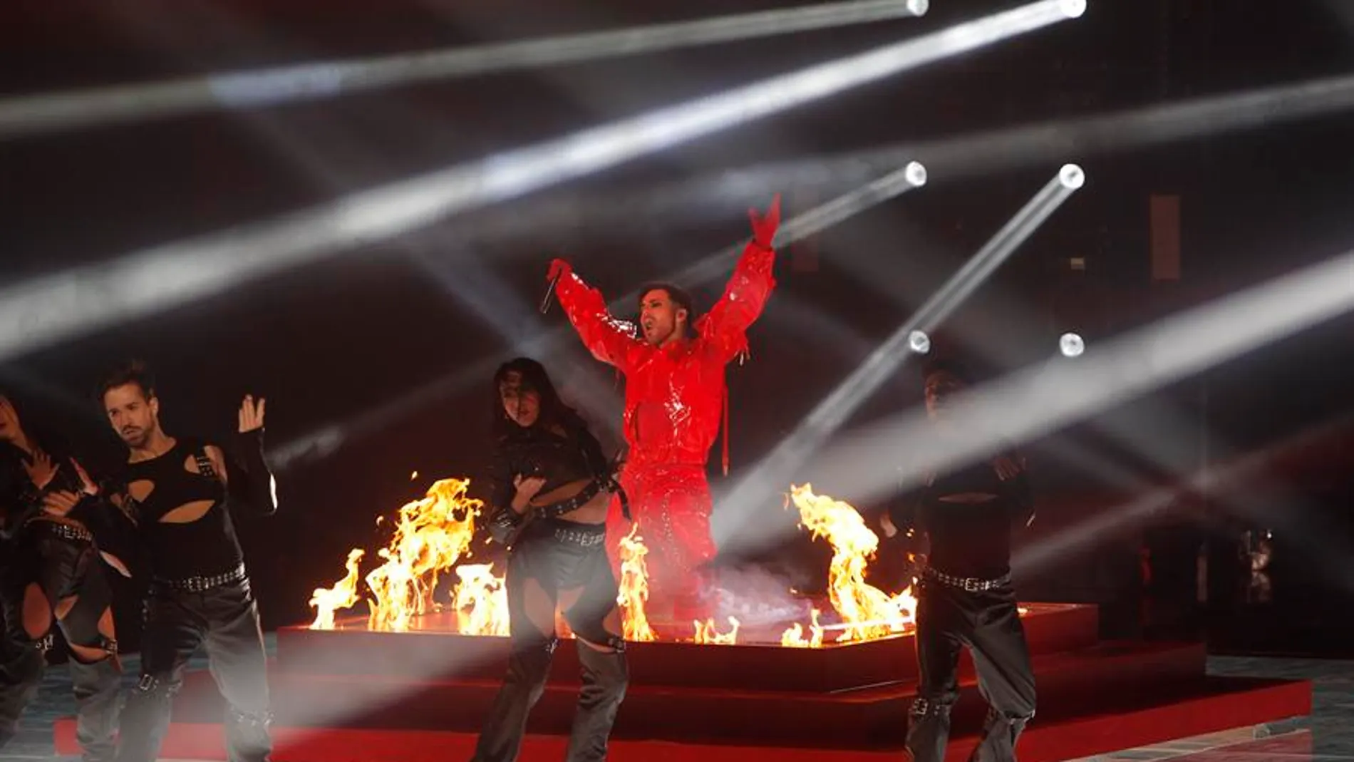 Agoney, en la primera semifinal del Benidorm Fest 2023.