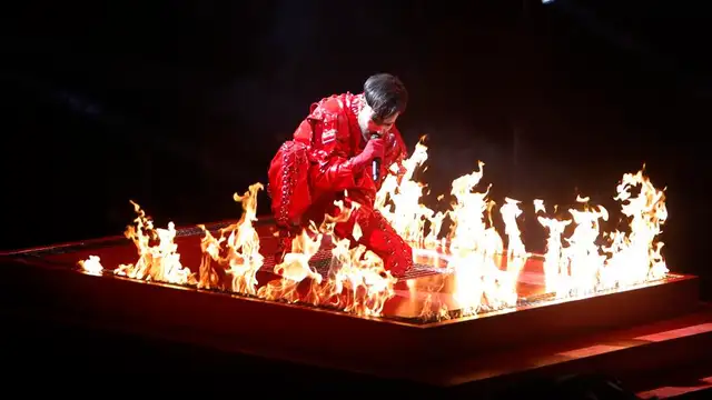 Agoney, en la final del Benidorm Fest 2023.