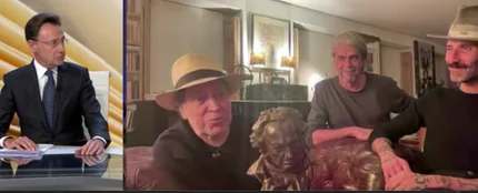 Matías Prats, Leiva, Joaquín Sabina y Fernando León de Aranoa. Matías Prats, Leiva, Joaquín Sabina y Fernando León de Aranoa.