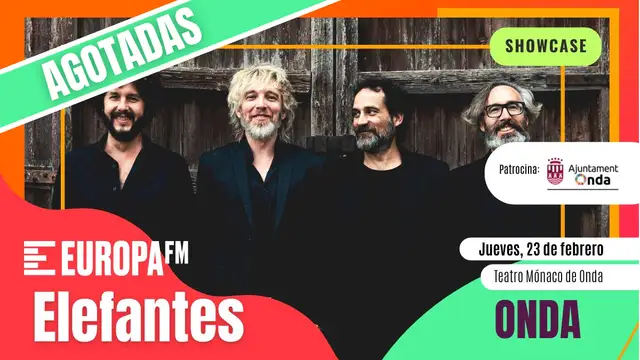 Invitaciones agotadas para ver a Elefantes el jueves 23 de febrero en Onda (Castellón)