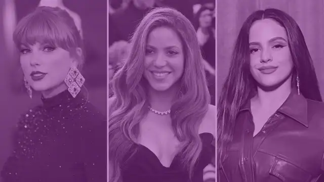 Taylor Swift, Shakira y Rosalía.