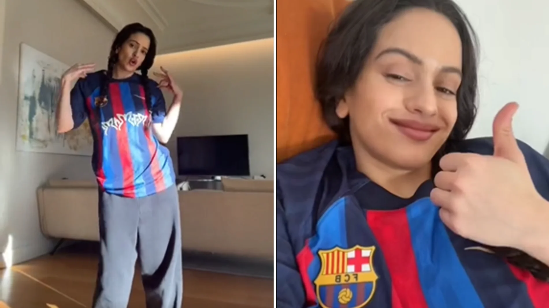 Rosalía crea su propia versión del himno del Barça con la palabra 'motomami' antes del Clásico