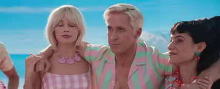 Margot Robbie y Ryan Gosling, en el tráiler de 'Barbie'. Margot Robbie y Ryan Gosling, en el tráiler de 'Barbie'.