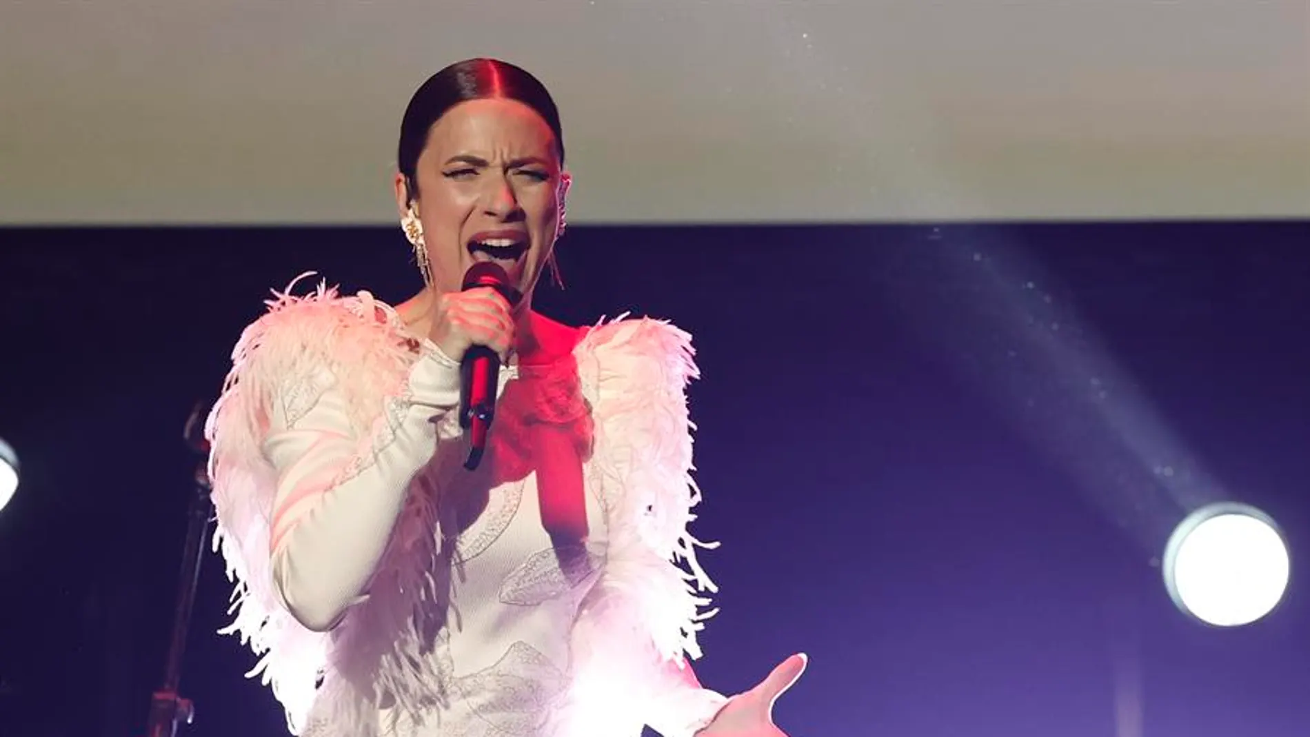 Blanca Paloma, durante su actuación en el concierto de Eurovisión de Madrid