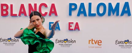 Blanca Paloma, en la fiesta de Eurovisi&oacute;n en Madrid.