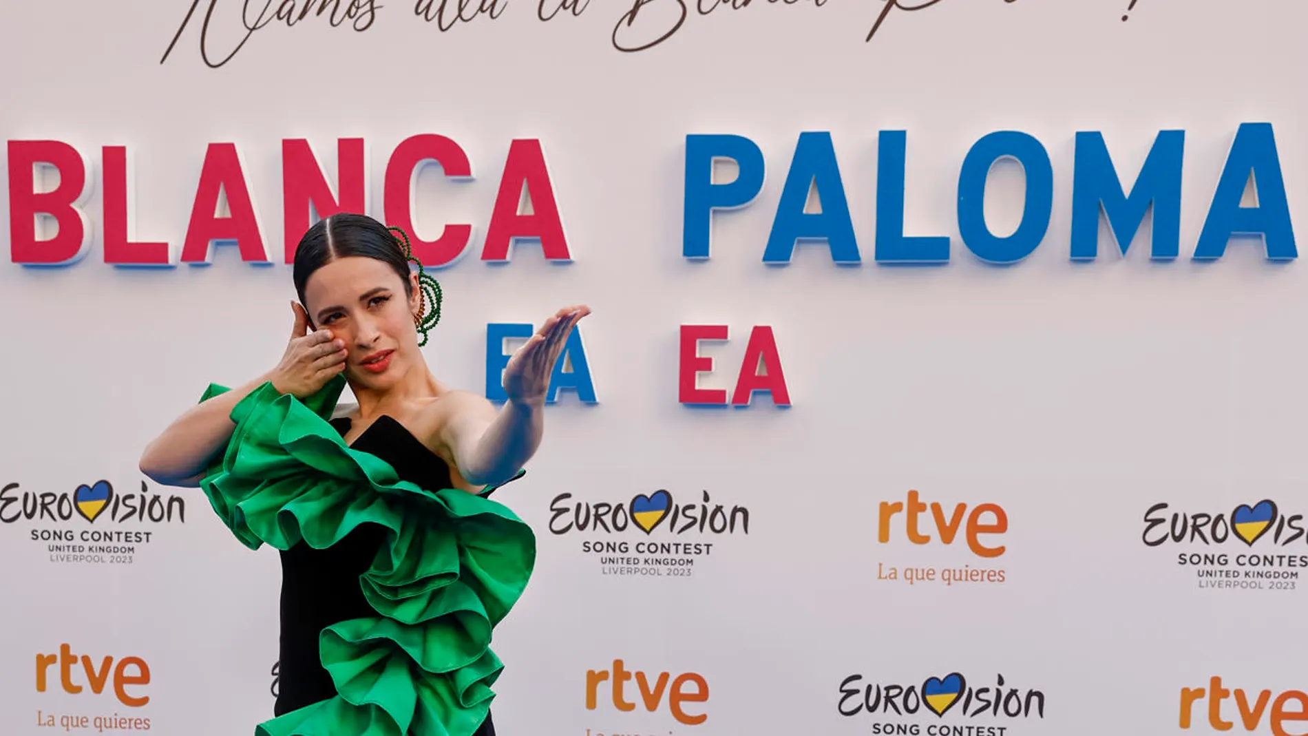 Blanca Paloma, en la fiesta de Eurovisión en Madrid.