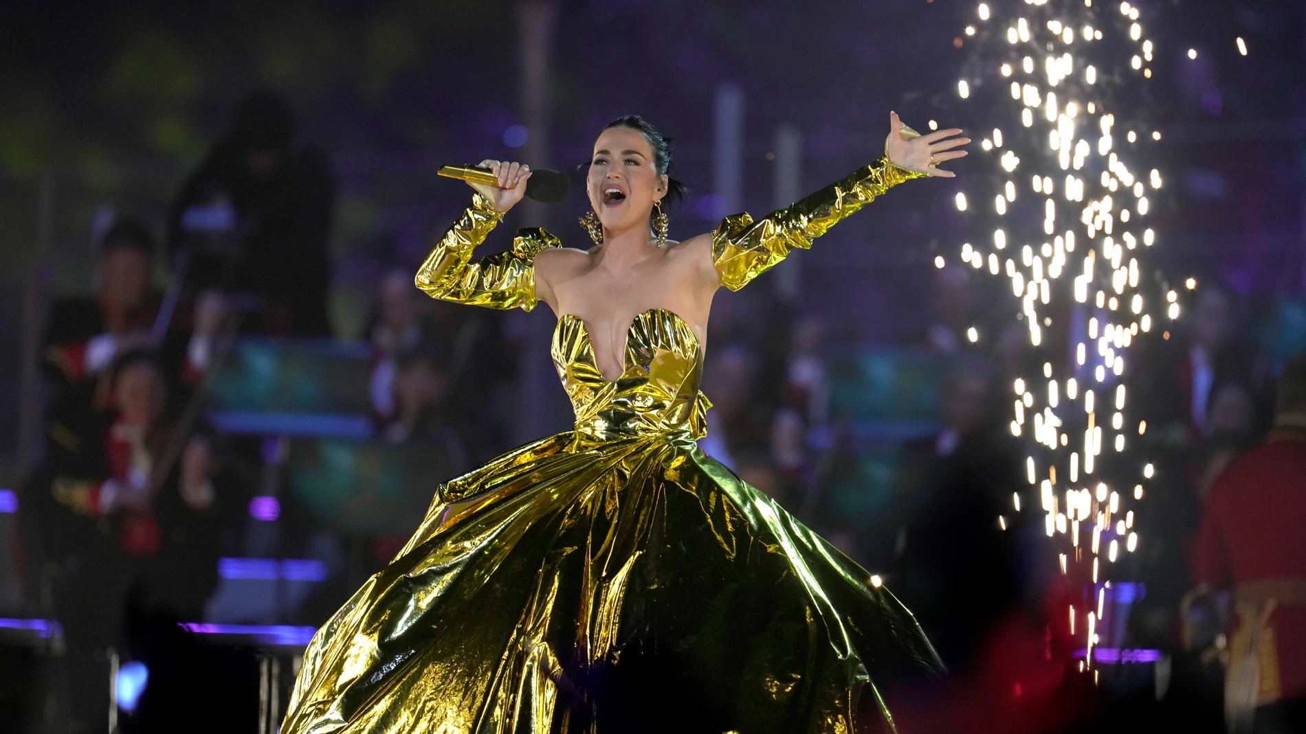 Katy Perry en el concierto de la coronación de Carlos III
