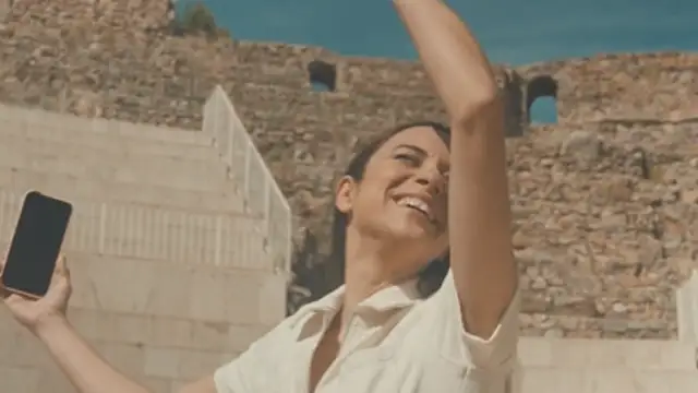 Blanca Paloma, en el Teatro Romano de Sagunto.