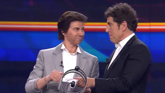 Anne Igartiburu y Manel Fuentes en 'Tu cara me suena'
