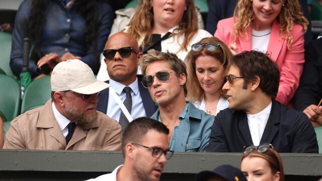 Brad Pitt y Guy Ritchie en Wimbledon