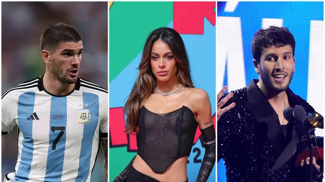Rodrigo de Paul, Tini y Sebastián Yatra