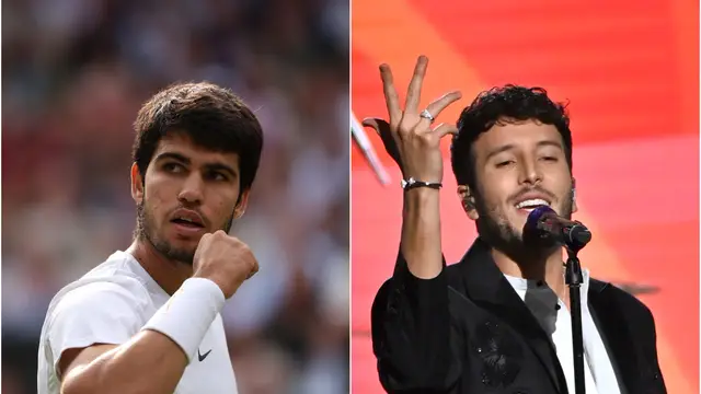 Carlos Alcaraz y Sebastián Yatra