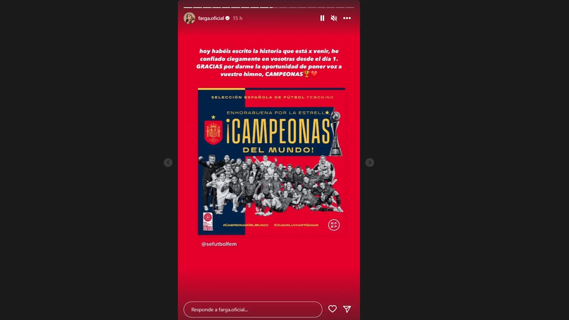 El mensaje de Elena Farga a las jugadoras de La Roja.