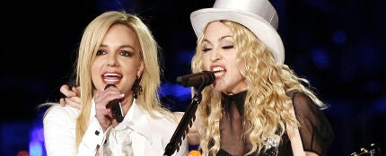Madonna y Britney Spears, en un show conjunto en 2008.