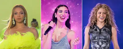 Beyoncé, Dua Lipa y Shakira Beyoncé, Dua Lipa y Shakira