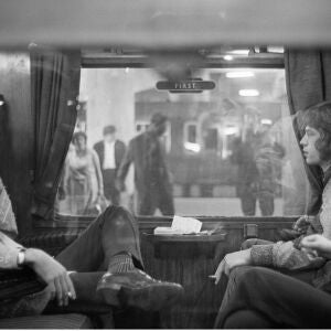 Una imagen de Paul McCartney y Mick Jagger en agosto de 1967