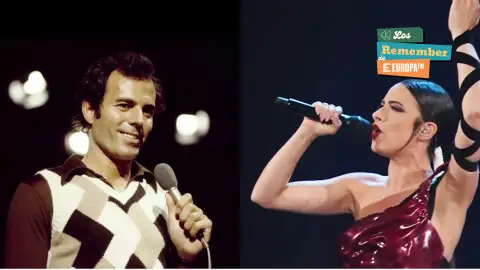 Los cantantes Julio Iglesias y Blanca Paloma. Los cantantes Julio Iglesias y Blanca Paloma.