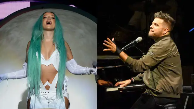 Pablo López y Lola índigo cantan juntos 'Dragón' en el concierto de fin de gira en Granada