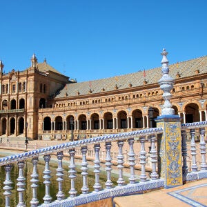 Una imagen de la Plaza de Espa&ntilde;a de Sevilla.