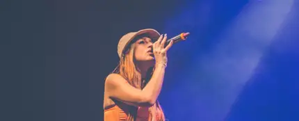 Belén Aguilera, durante su showcase con Europa FM en Palma Belén Aguilera, durante su showcase con Europa FM en Palma