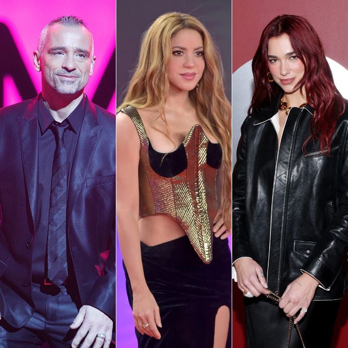 Eros Ramazotti, Shakira y Dua Lipa. Eros Ramazotti, Shakira y Dua Lipa.