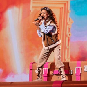 La espa&ntilde;ola Sandra Valero, en la final de Eurovisi&oacute;n Junior 2023.