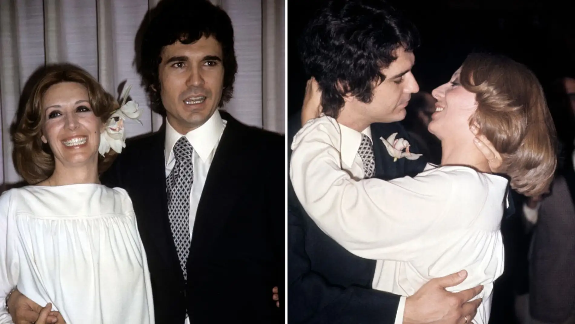 Concha Velasco y Paco Marsó en su boda en 1977